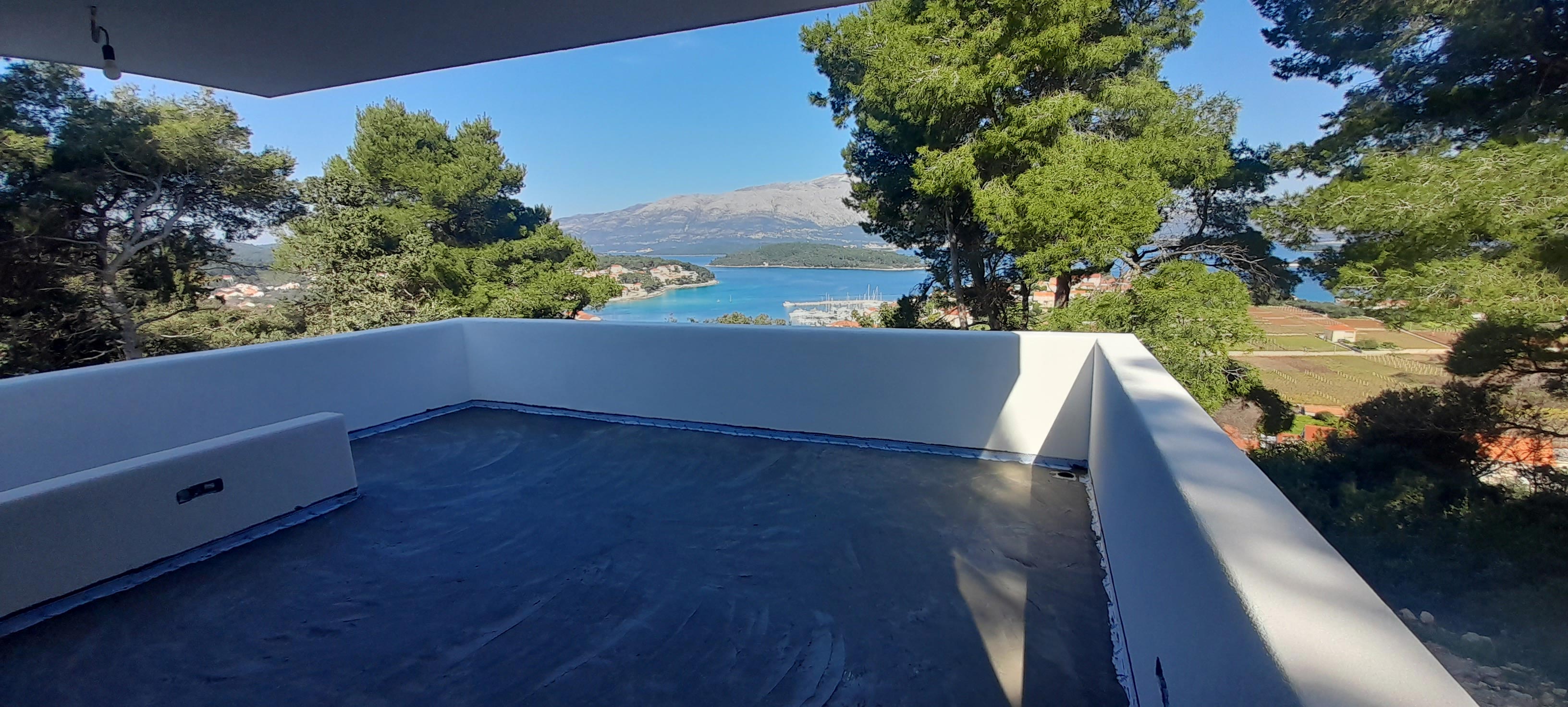 Terrasse vue mer Lumbarda